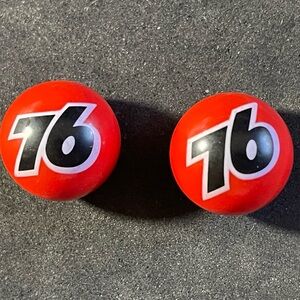 FOUR Iconic Union 76 Gas Station ⛽️Logo Tire Valve Stem Caps- NEW